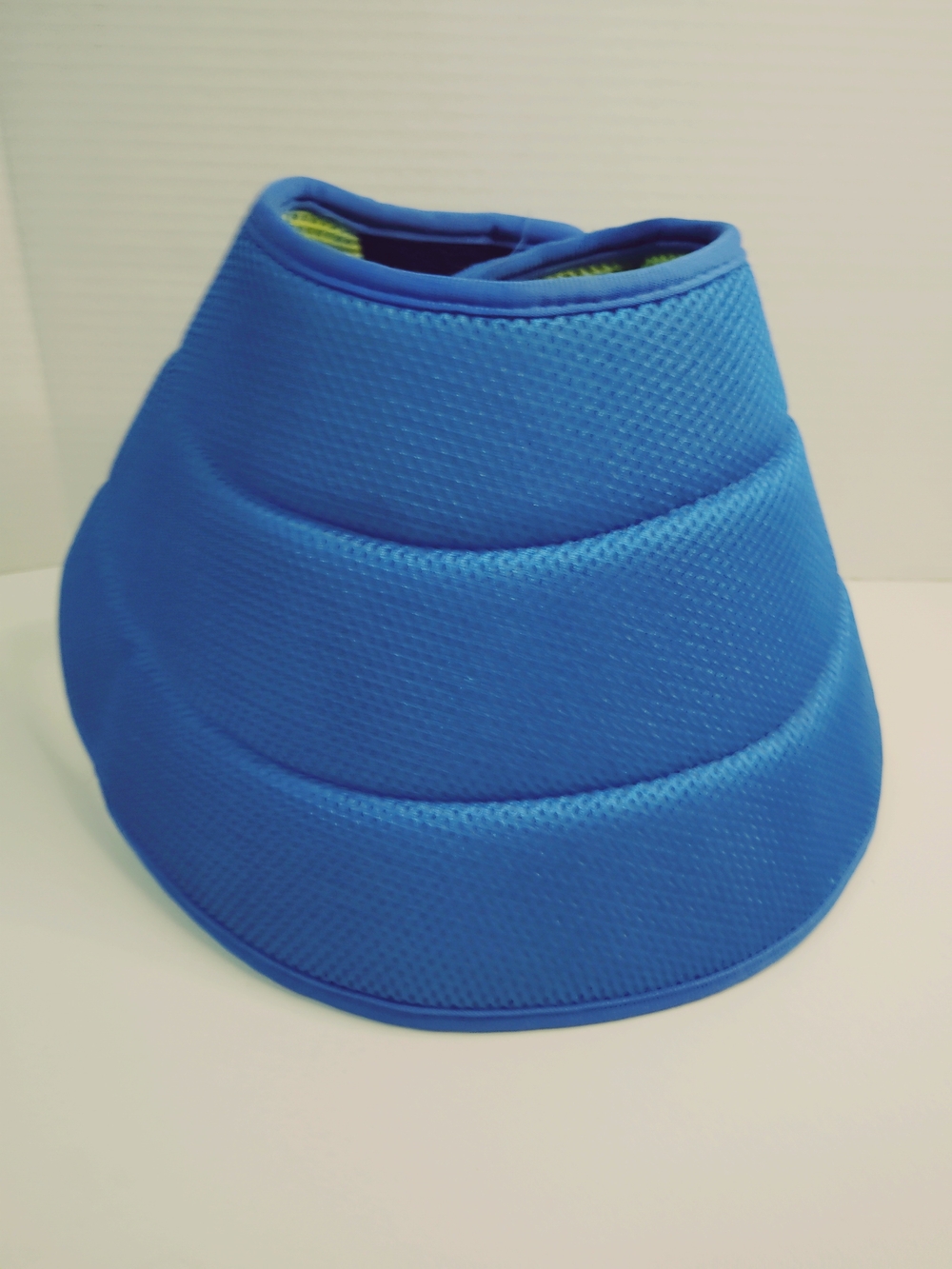 Adjustable Blue Fabric Dog Recovery Cone Collar E-Collar